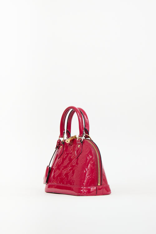 Louis Vuitton 2015 Red Monogram Vernis Alma BB Bag