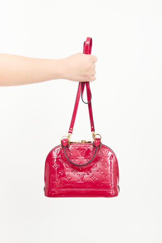 Louis Vuitton 2015 Red Monogram Vernis Alma BB Bag