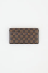 Louis Vuitton Brown Damier Canvas Sarah Wallet