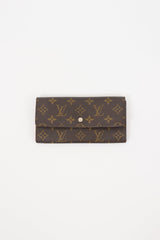 Louis Vuitton Brown Monogram Sarah Long Wallet