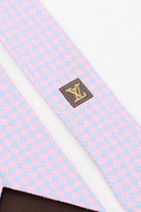 Louis Vuitton Pink & Blue Silk Geometric Tie