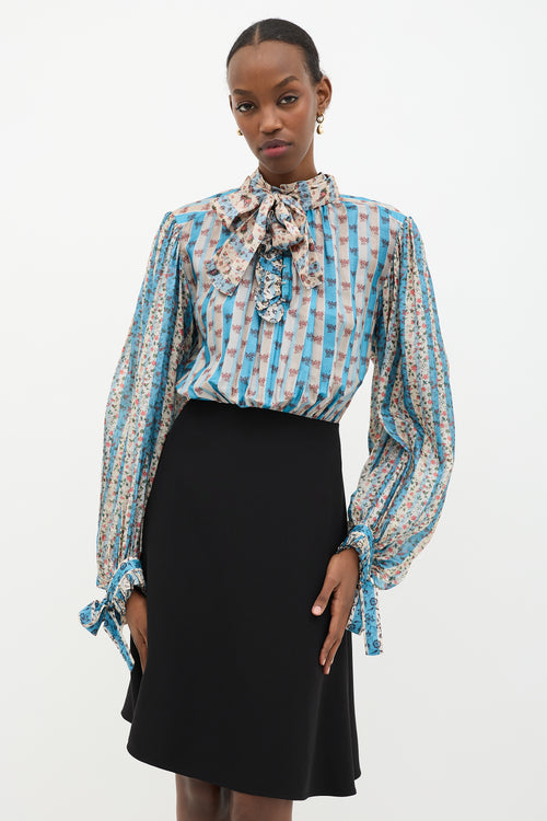 Louis Vuitton Silk Neck Tie Dress