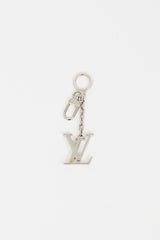 Louis Vuitton Silver Metal LV Initials Keychain