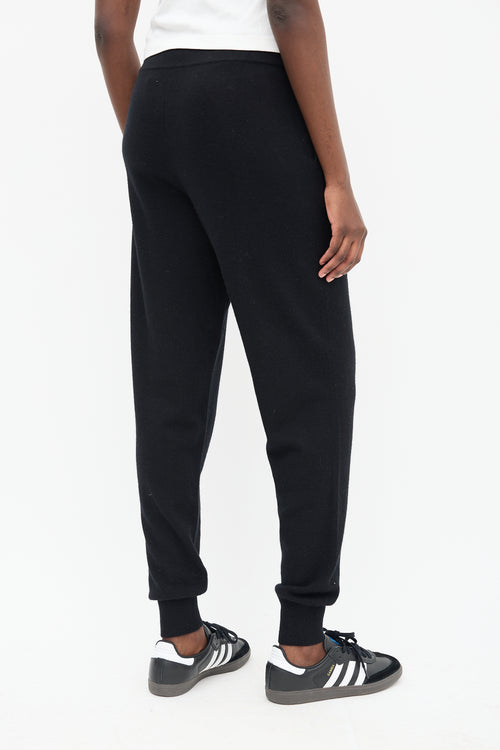 Loulou Studio Black Cashmere Maddalena Lounge Pant