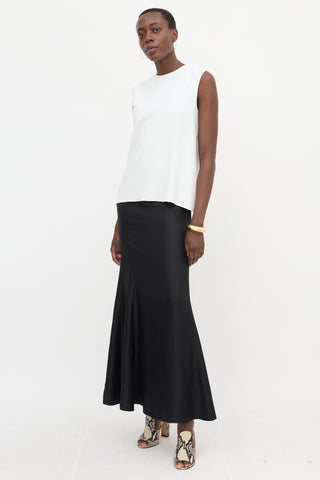 Loulou Studio Silk Satin Twill Maxi Skirt