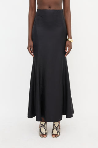 Loulou Studio Silk Satin Twill Maxi Skirt