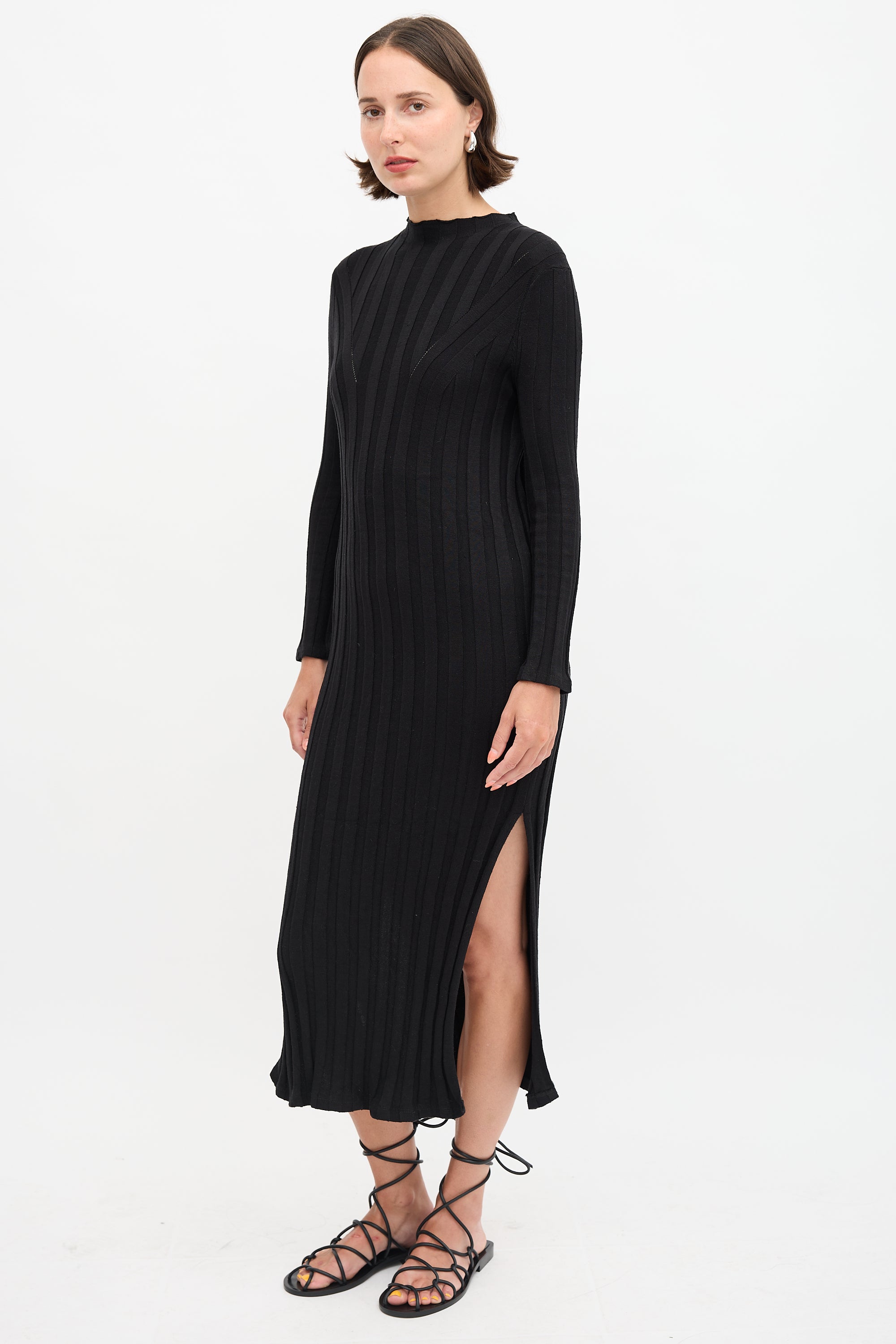 Loulou Studio // Ribbed Knit Gaya Dress VSP Consignment Loulou Studio // Ribbed Knit Gaya Dress VSP Consignment