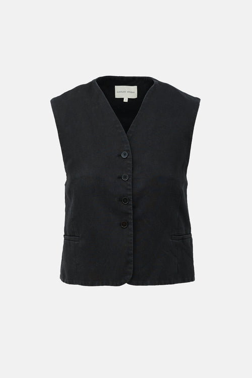 Loulou Studio Twill Iba Vest