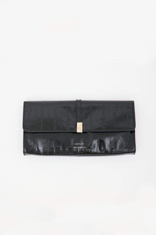 Loulou De Saison Embossed Leather Lydian Clutch