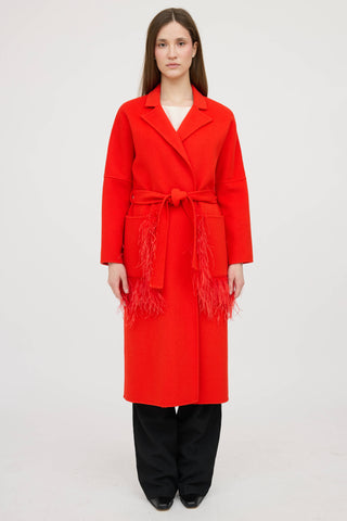 Wool Feather Coat