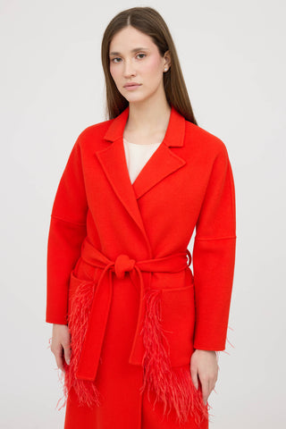 Wool Feather Coat