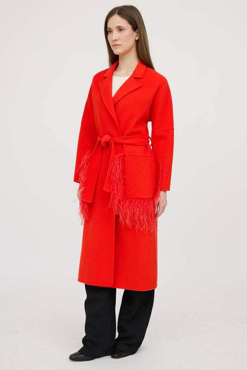 Wool Feather Coat