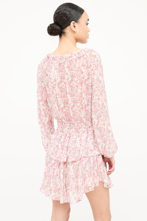 LoveShackFancy Floral Drawstring Dress