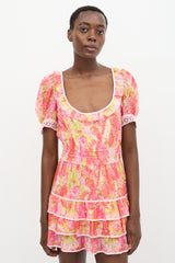 LoveShackFancy Floral Safiya Mini Dress