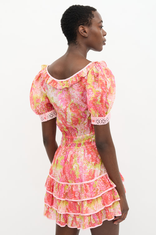 LoveShackFancy Floral Safiya Mini Dress