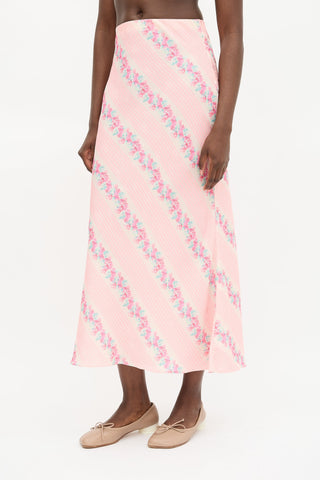 LoveShackFancy Printed Noam Skirt