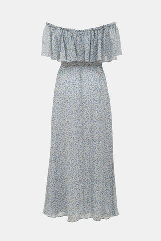 LoveShackFancy Silk Floral Maxi Dress