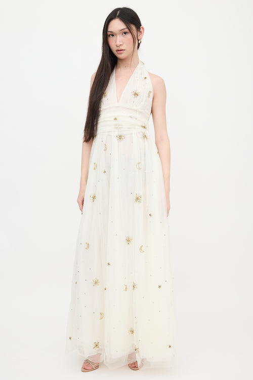 LoveShackFancy Tulle Embellished Eldora Dress