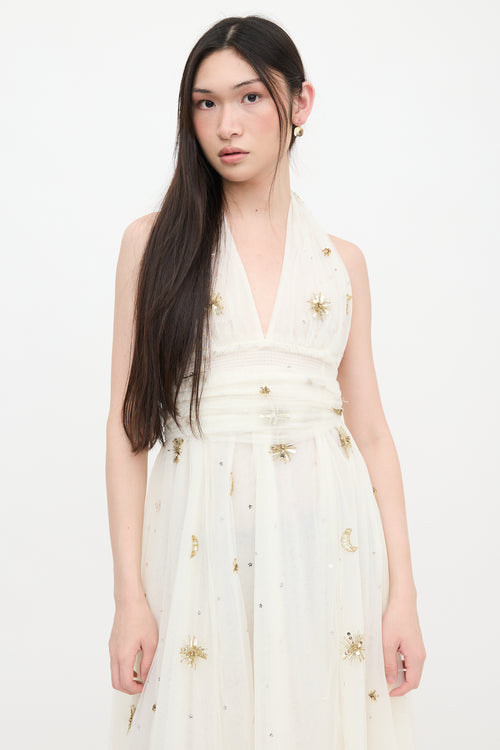 LoveShackFancy Tulle Embellished Eldora Dress