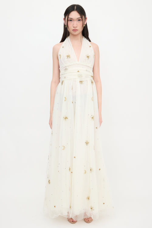 LoveShackFancy Tulle Embellished Eldora Dress