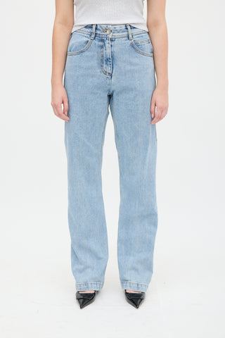 Low Classic Light Wash Straight Leg Jean