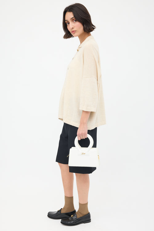 Luar X Mejuri White Patent Small Ana Crossbody Bag