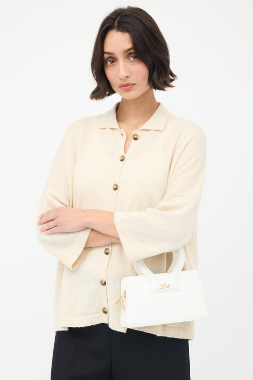 Luar X Mejuri White Patent Small Ana Crossbody Bag