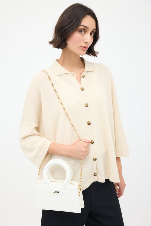 Luar X Mejuri White Patent Small Ana Crossbody Bag