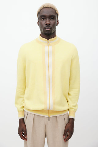 Luciano Barbera Yellow Cashmere Knit Sweater