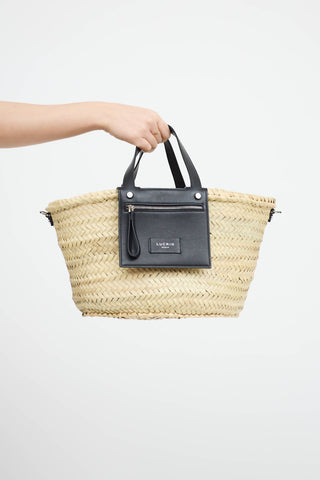 Lucrin Raffia Palm Basket Bag