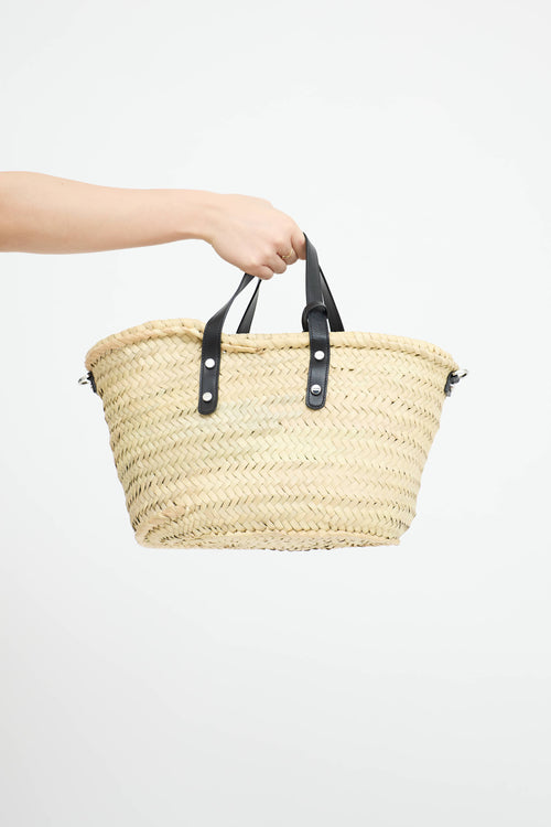 Lucrin Raffia Palm Basket Bag