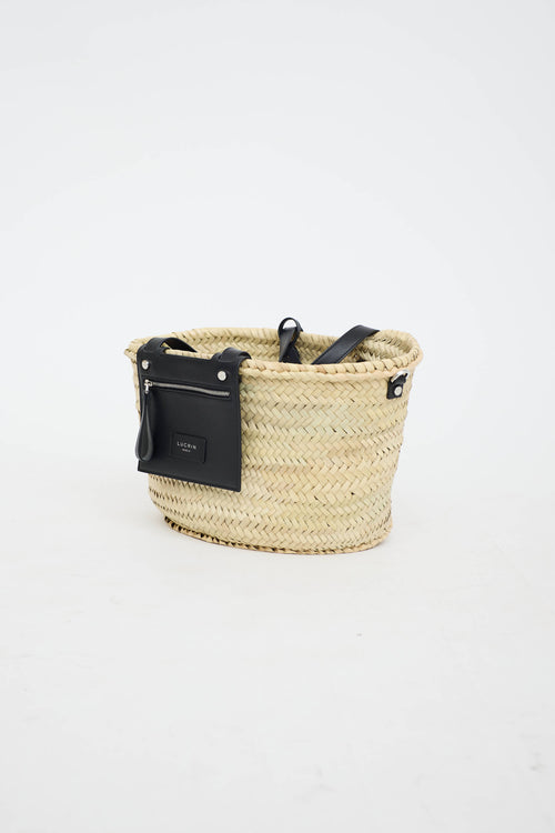 Lucrin Raffia Palm Basket Bag