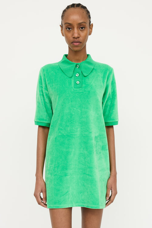 Loulou Studio Velour Polo Dress