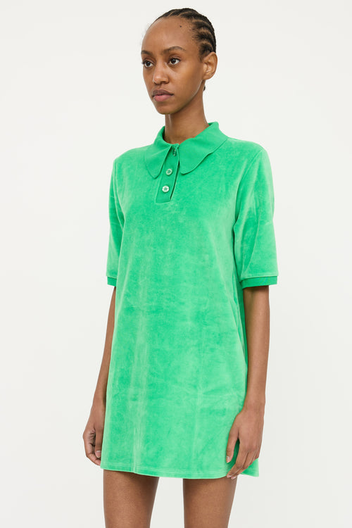 Loulou Studio Velour Polo Dress