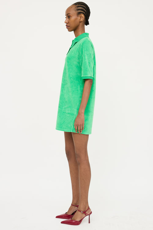 Loulou Studio Velour Polo Dress