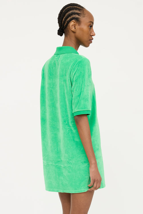 Loulou Studio Velour Polo Dress