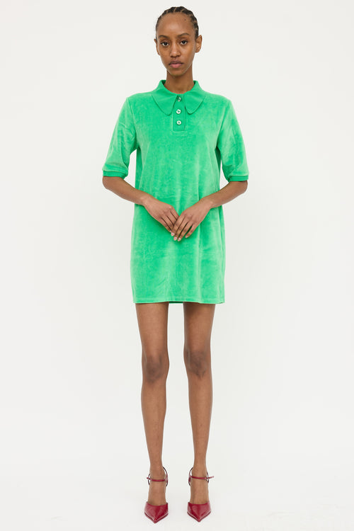 Loulou Studio Velour Polo Dress