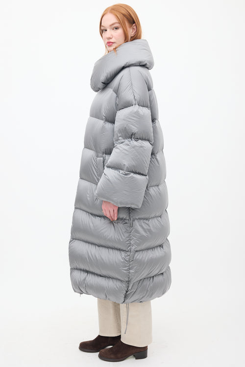 Lululemon Grey Down & Nylon Puffer Coat