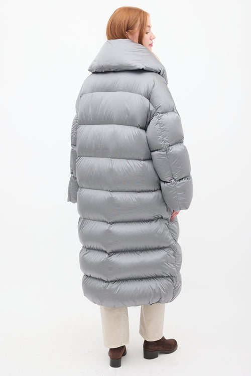 Lululemon Grey Down & Nylon Puffer Coat