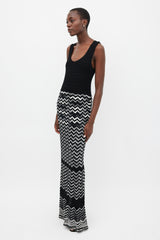 M Missoni Black & White Knit Maxi Dress
