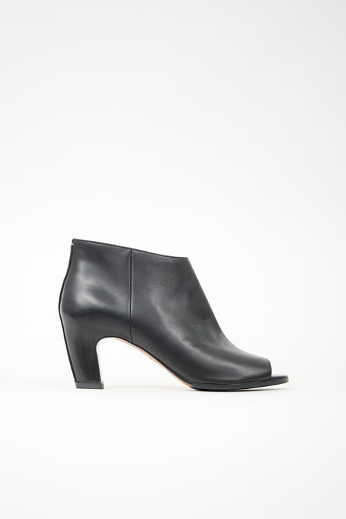 Maison Margiela Leather Peep Toe Bootie