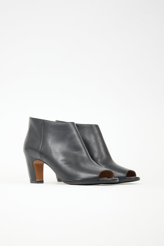 Maison Margiela Leather Peep Toe Bootie