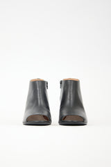 Maison Margiela Leather Peep Toe Bootie