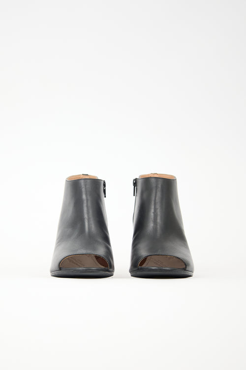 Maison Margiela Leather Peep Toe Bootie