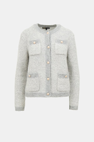 Maje Knit Sequin Cardigan