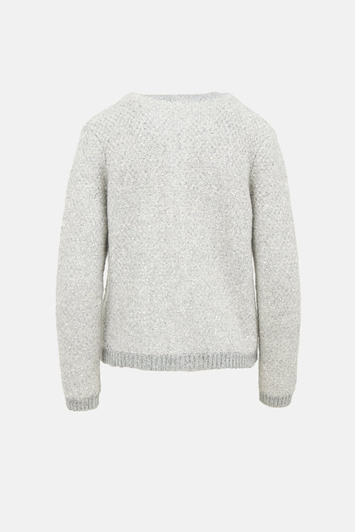 Maje Knit Sequin Cardigan