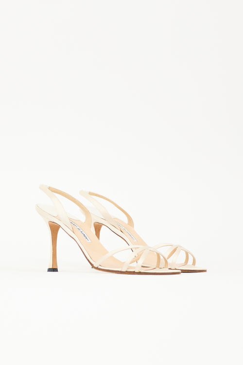 Manolo Blahnik Satin Sandal