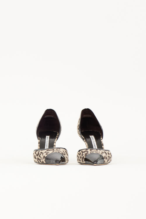 Manolo Blahnik Printed Dorle D'Orsay Heel