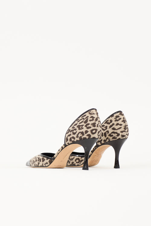 Manolo Blahnik Printed Dorle D'Orsay Heel