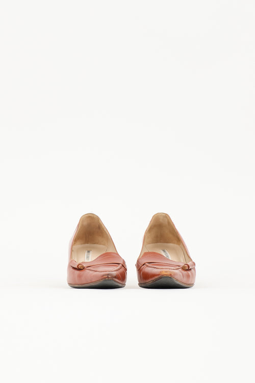 Manolo Blahnik Vintage Leather Pump